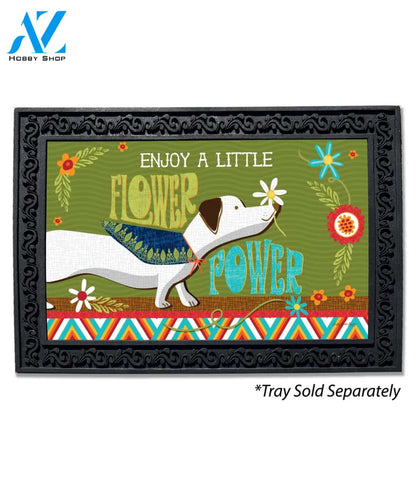Flower Power Pup Doormat - 18" x 30"