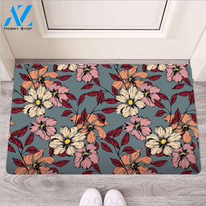 Flower Print Door Mat