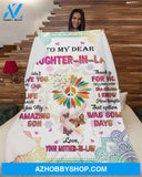 Flower To My Dear Daughter-In-Law I Didn't Give U Fleece Blanket - Gift For Daughter In Law
