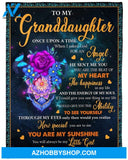 Personalized Flower To My Granddaughter Fleece Blanket From Grandma You Are My Sunshine Great Customized Blanket Gifts For Birthday Christmas Thanksgiving
