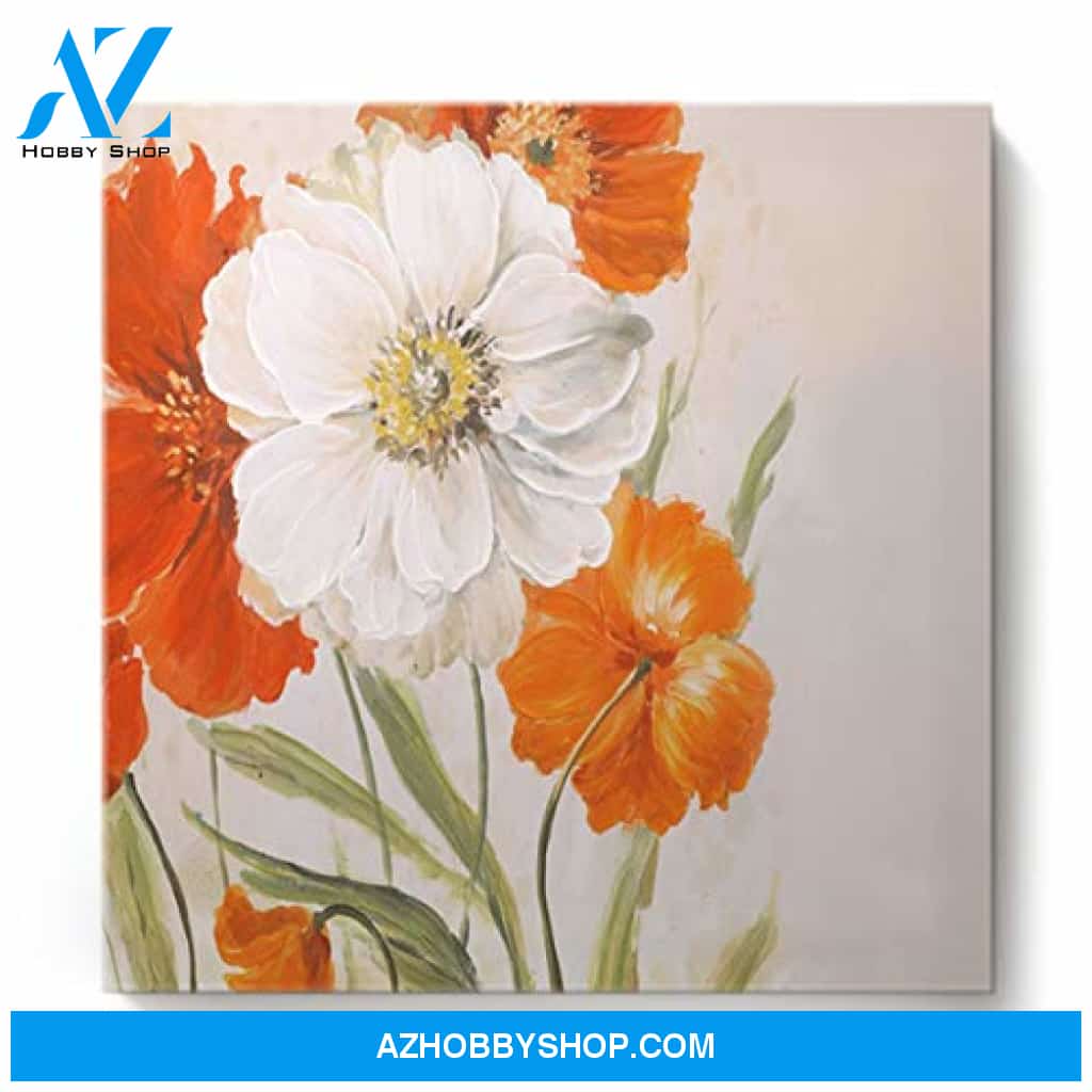 Flowers And Butterflies Home Decor – Square Canvas