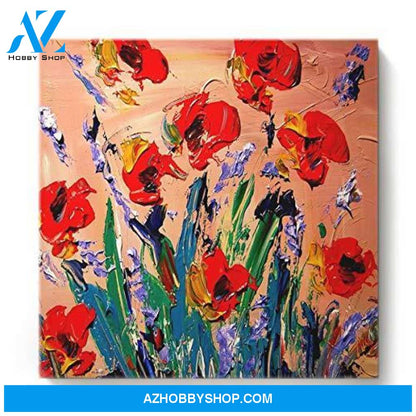 Flowers And Butterflies Home Decor – Square Canvas