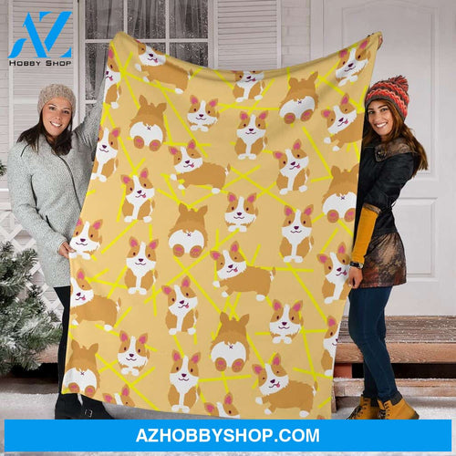 Fluffbest Gift Y Corgis Fleece Blanket