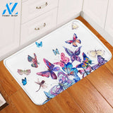 Fly Away Butterfly Easy Clean Welcome DoorMat | Felt And Rubber | DO2345