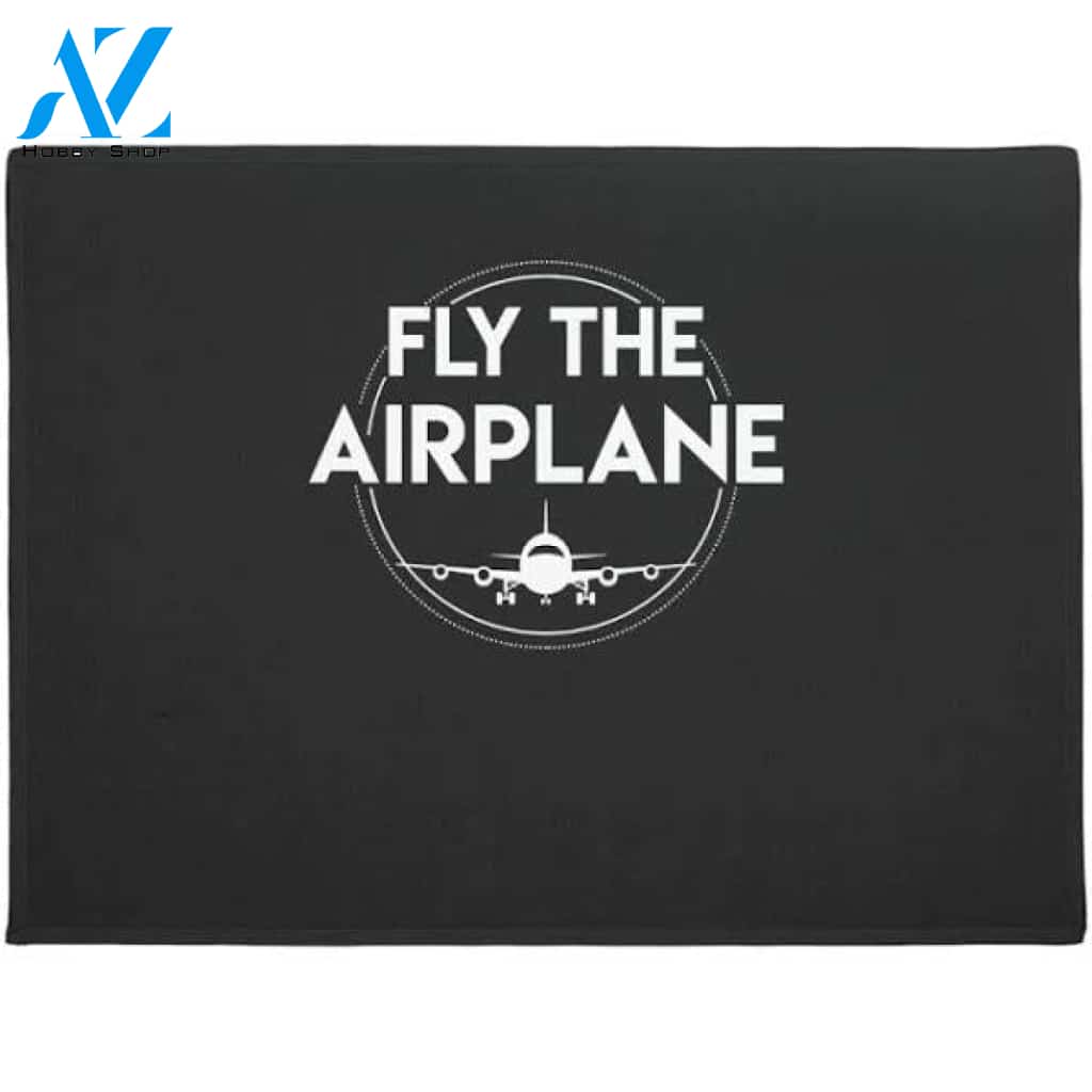 Fly The Airplane Pilot Costume Doormat Welcome Mat House Warming Gift Home Decor Funny Doormat Gift Idea