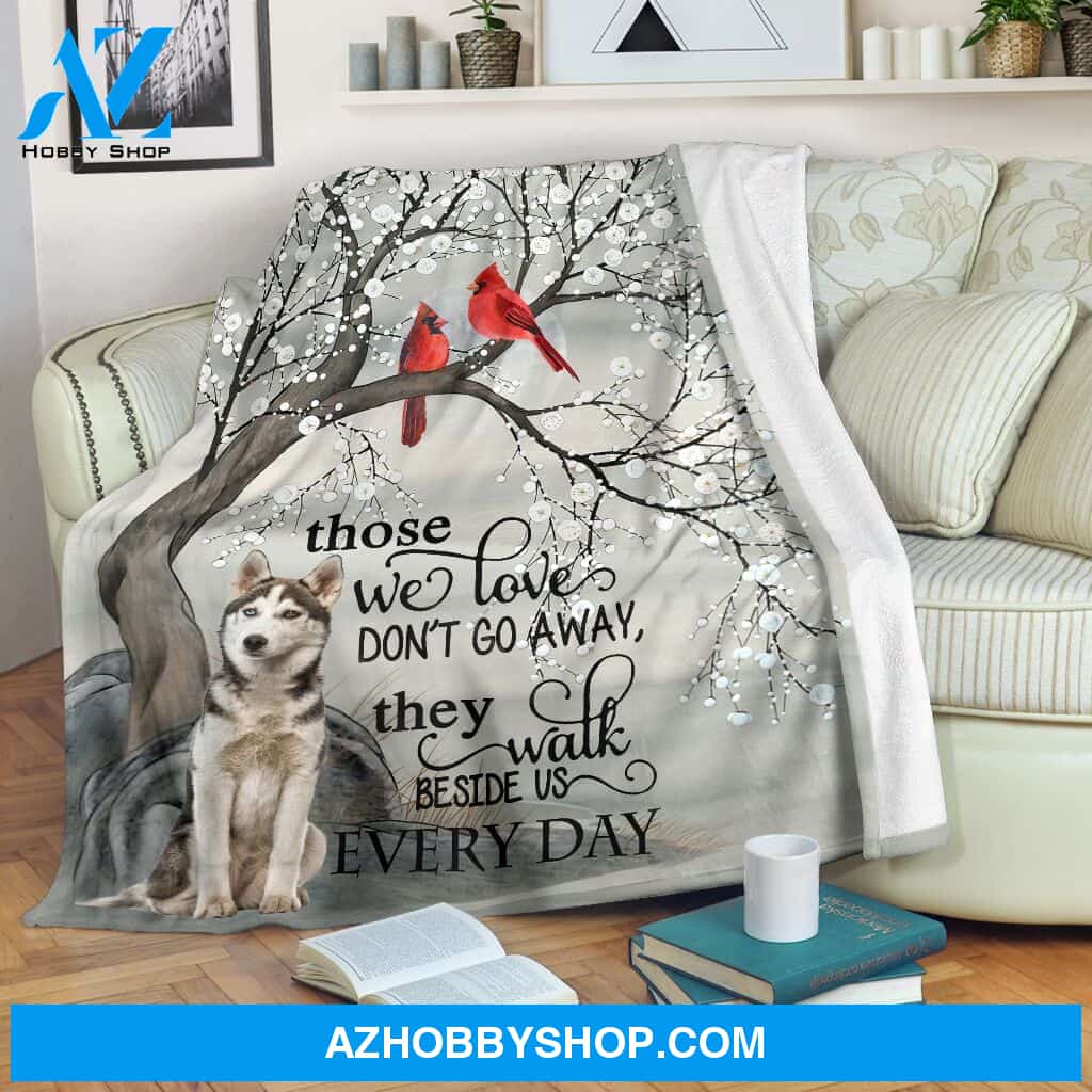fn 5 siberian husky every day Fleece Blanket