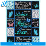 Fohgifts - Butterfly Blanket, Butterfly Fleece Blanket, Quotes Blanket
