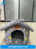 Foldable Dog House Pet Cat Bed Winter Villa Sleep Kennel Removable Nest Warm Enclosed Cave Sofa