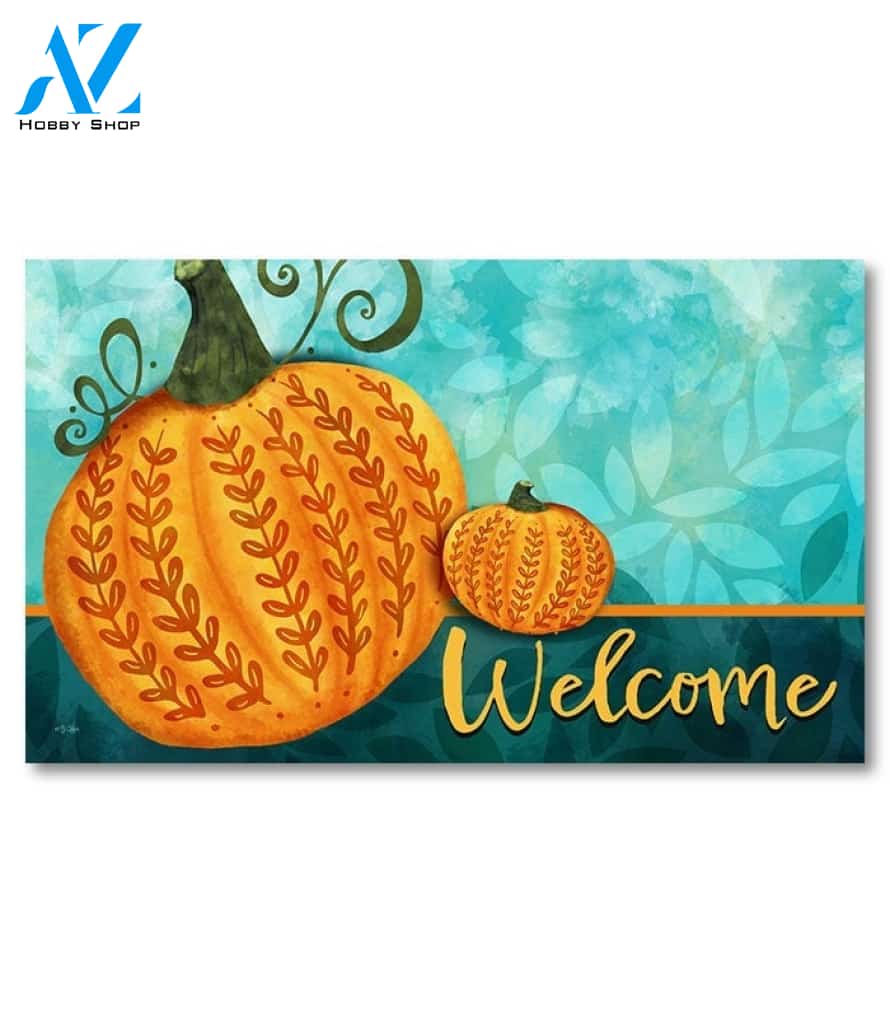 Folksie Fall Pumpkin Doormat - 18" x 30"