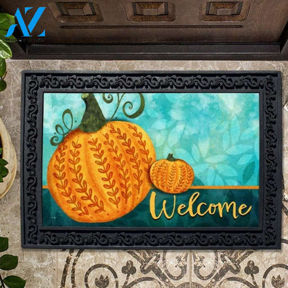 Folksie Fall Pumpkin Doormat - 18" x 30"