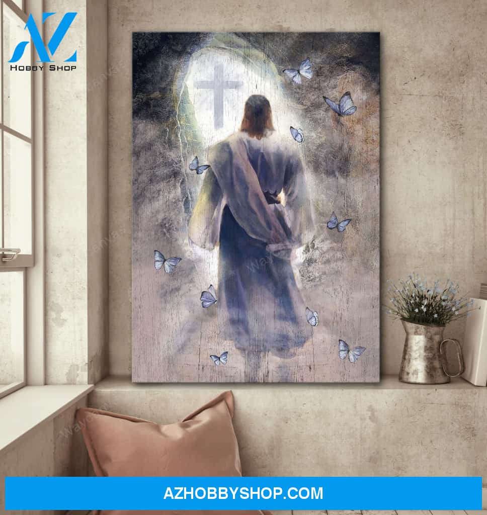 Follow him toward the light - Jesus Portrait Canvas Prints - Wall Art