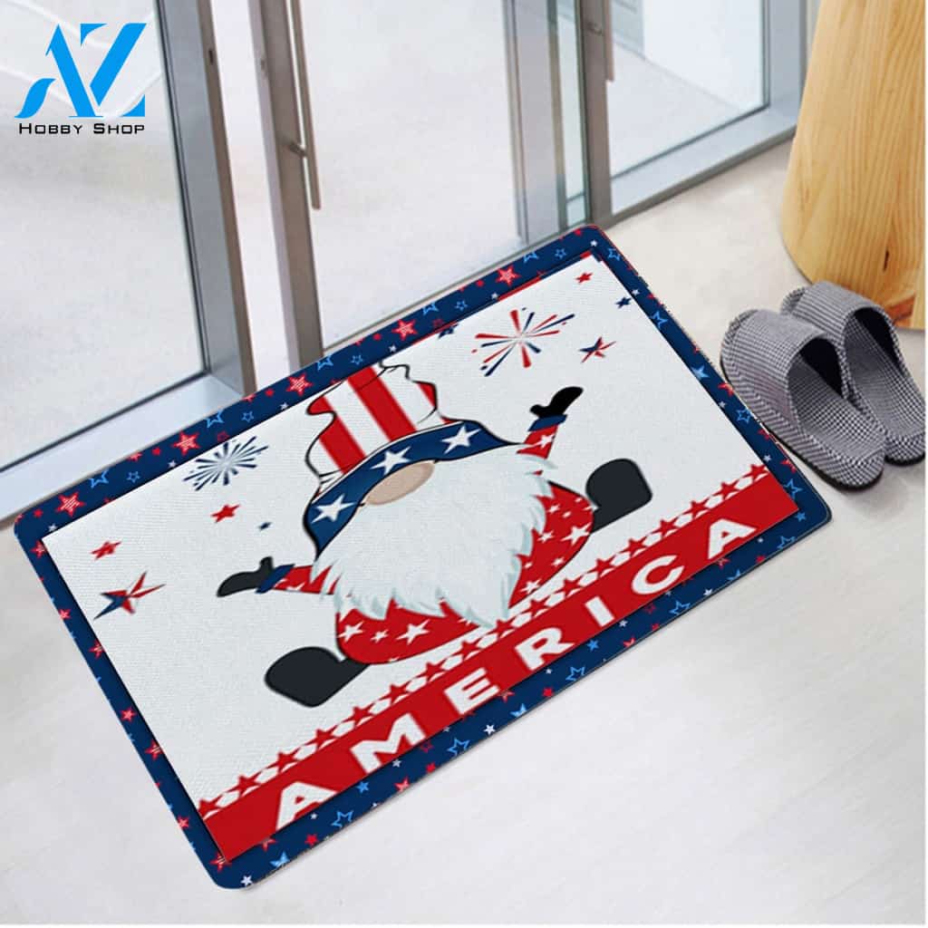 Follure Independence Day Welcome Doormats Home Indoor and Outdoor Doormat Warm House Gift Welcome Mat Gift for Friend Family