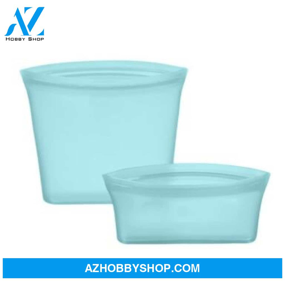 Food Silicone Bag Fresh-Keeping Storage Box Bagblue2Pcs