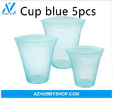 Food Silicone Bag Fresh-Keeping Storage Box Cupblue5Pcs