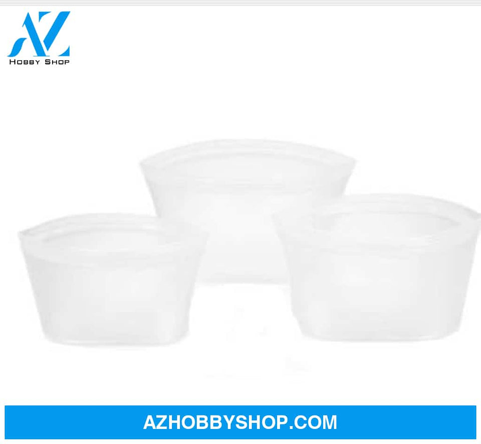 Food Silicone Bag Fresh-Keeping Storage Box Disheswhite3Pcs