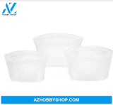 Food Silicone Bag Fresh-Keeping Storage Box Disheswhite3Pcs