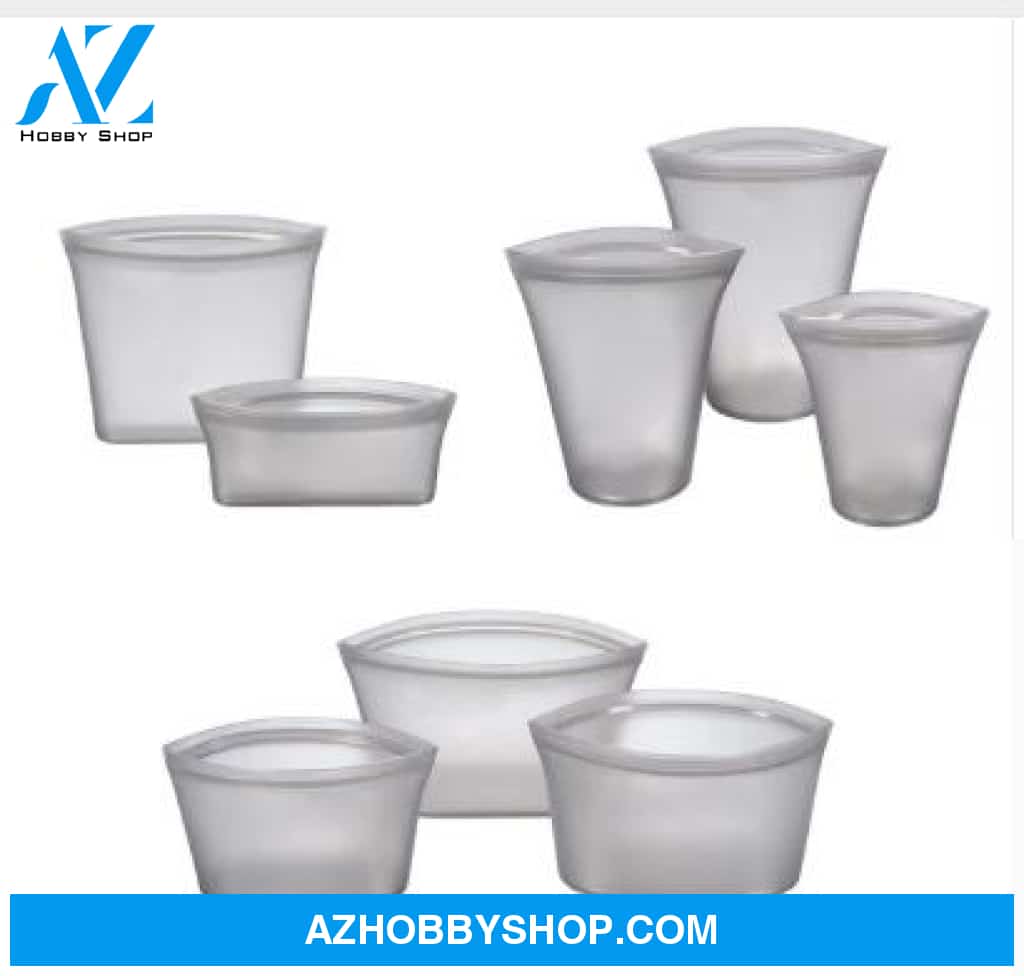 Food Silicone Bag Fresh-Keeping Storage Box Gray8Pcs