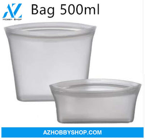 Food Silicone Bag Fresh-Keeping Storage Box Greybag500Ml