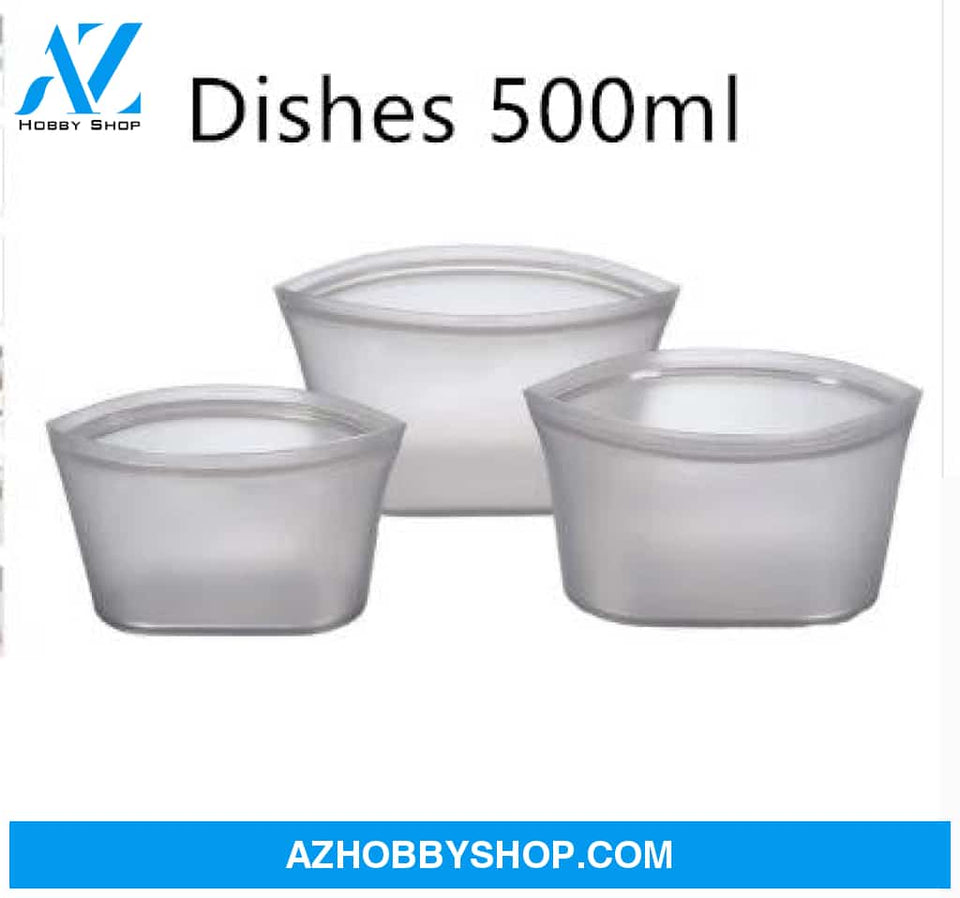 Food Silicone Bag Fresh-Keeping Storage Box Greydishes500Ml