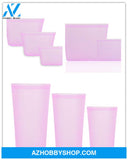 Food Silicone Bag Fresh-Keeping Storage Box Pink8Pcs