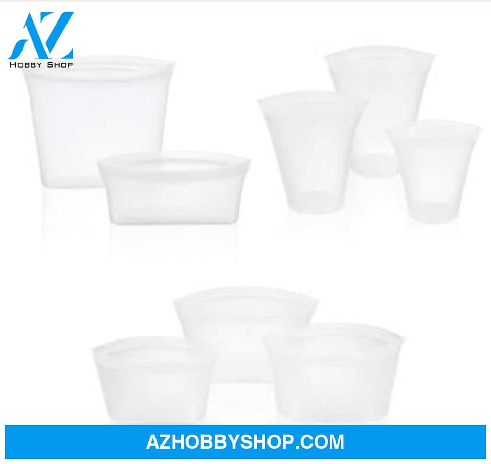 Food Silicone Bag Fresh-Keeping Storage Box White8Pcs