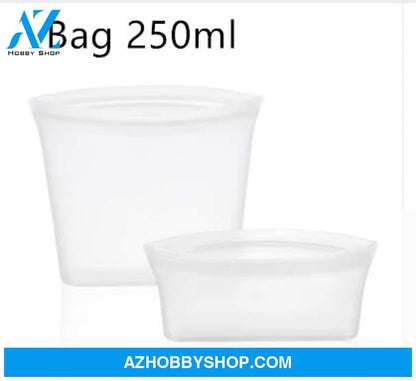 Food Silicone Bag Fresh-Keeping Storage Box Whitebag250Ml