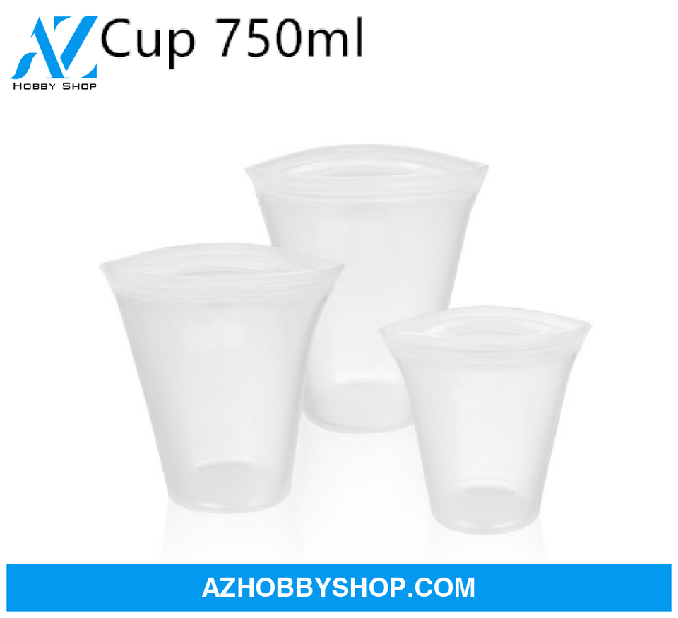 Food Silicone Bag Fresh-Keeping Storage Box Whitecup750Ml