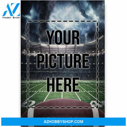 Football custom canvas prints Storm With Photo