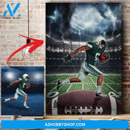 Football custom canvas prints Storm With Photo
