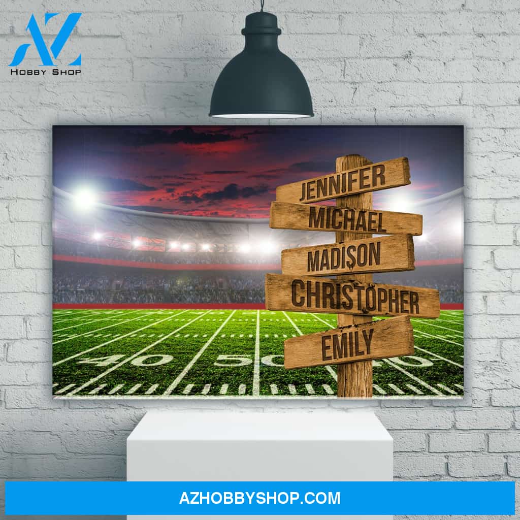 Football Field Color Multi-Names Premium Canvas