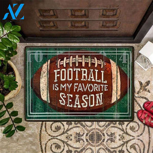 Football Is My Favorite Season Vintage Indoor And Outdoor Doormat Warm House Gift Welcome Mat Gift For Football Lovers