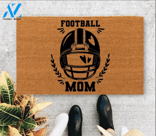 Football Mom Funny Indoor And Outdoor Doormat Gift For Football Lovers, Gift For Mom Birthday Gift Decor Warm House Gift Welcome Mat