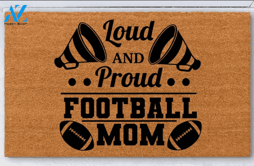 Football Mom Mom Voice Funny Indoor And Outdoor Doormat Gift For Football Lovers Birthday Gift Decor Warm House Gift Welcome Mat