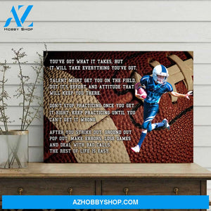Football Motivational Customized Canvas