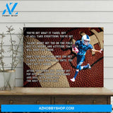 Football Motivational Customized Canvas