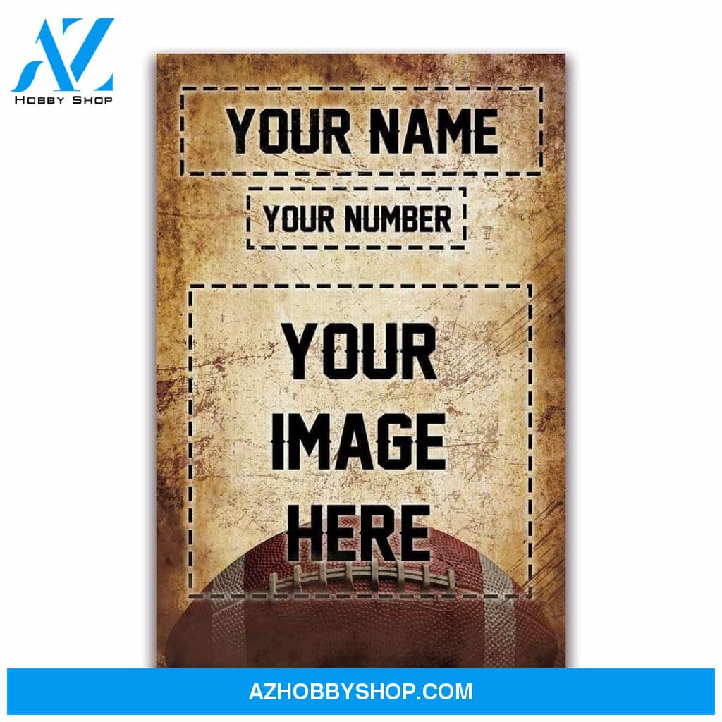 Football Personalize Photo custom canvas prints With Photo