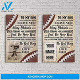 Football - To my son Custom Canvas Prints With Photo