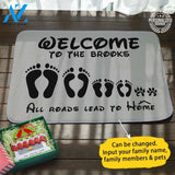 Footprint Personalized Doormat