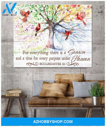 For Everything Cardinal Wall Art Canvas