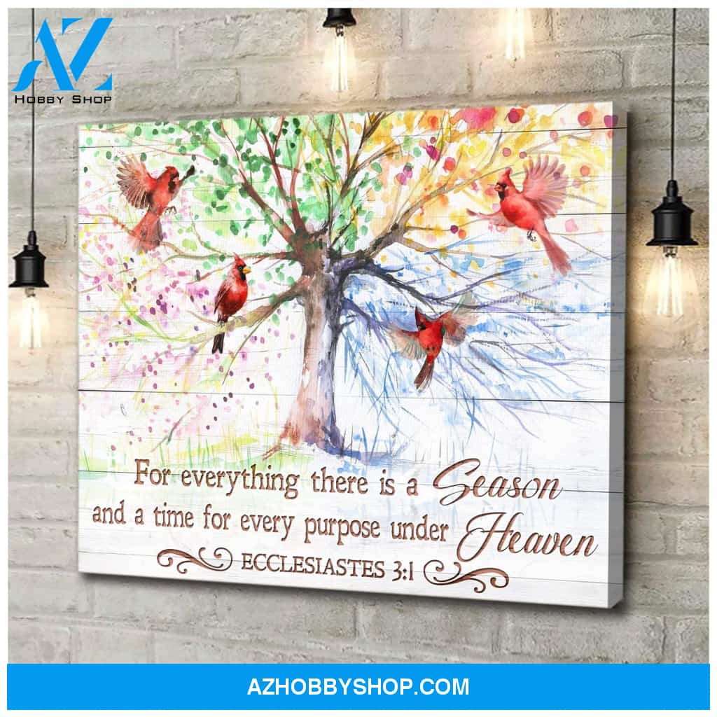 For Everything Cardinal Wall Art Canvas