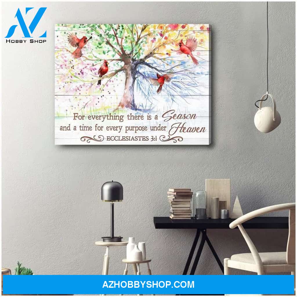 For Everything Cardinal Wall Art Canvas
