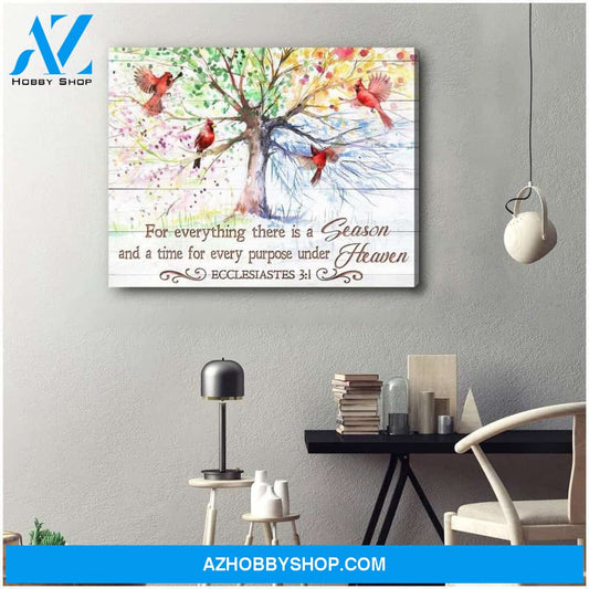 For Everything Cardinal Wall Art Canvas