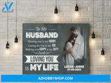 For husband missing you is my hobby - Personalized Canvas