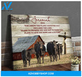 For I Know The Plans Cow Wall Art Canvas