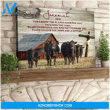 For I Know The Plans Cow Wall Art Canvas