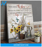 For I Know The Plans Hummingbird Wall Art Canvas