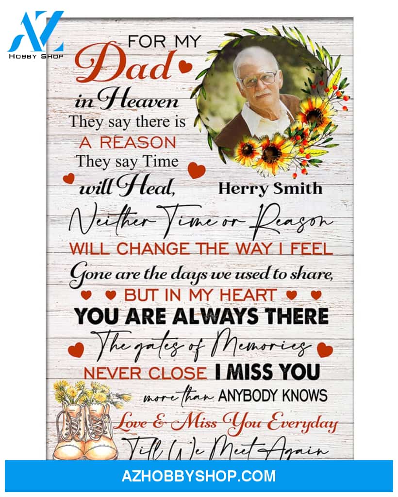 For My Dad In Heaven Personalized Canvas