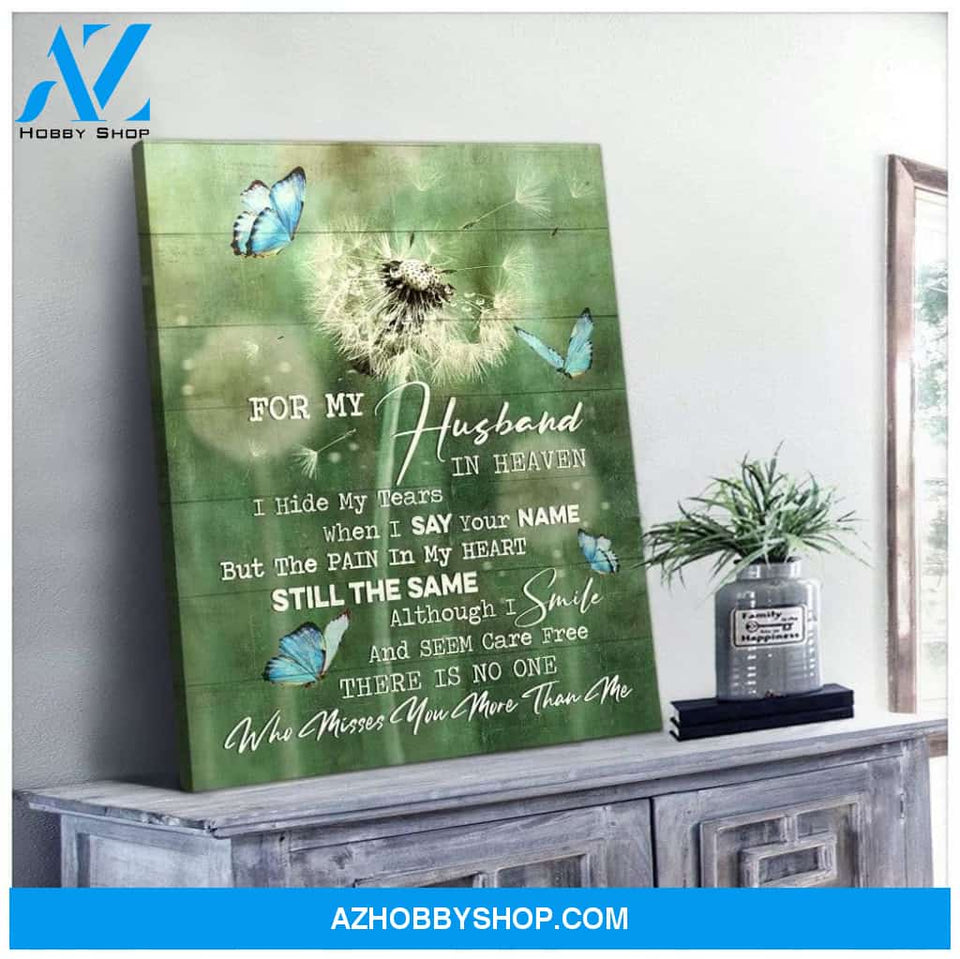For My Husband Butterfly Wall Art Canvas