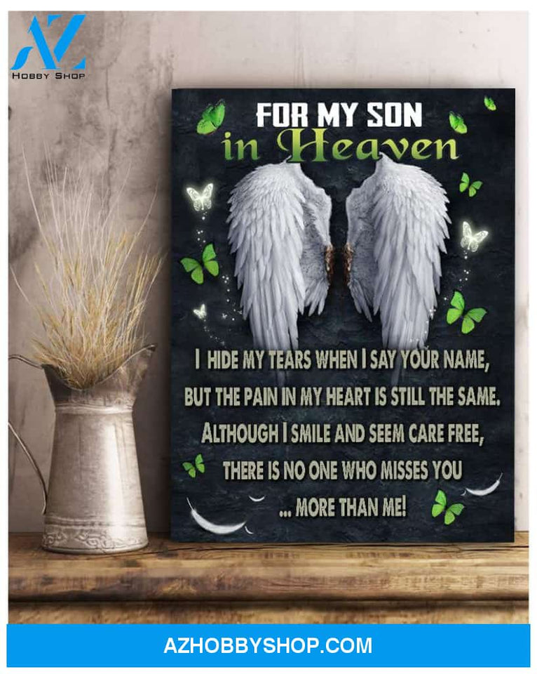 For My Son In Heaven Butterfly Wall Art Canvas