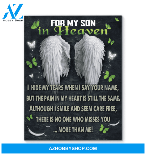 For My Son In Heaven Canvas Wall Art Unique Gifts